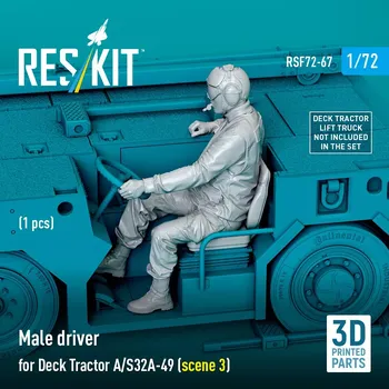 Plastikový model Reskit 1/72 Male driver for Deck Tractor A/S32A-49 type 2