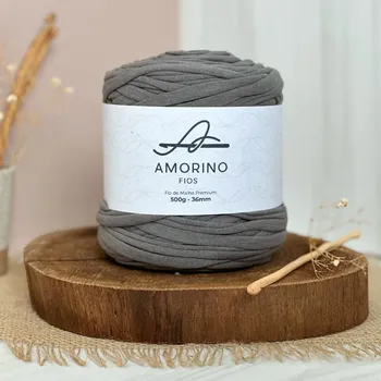 Příze Amorino Fios Textilní špagáty Amorino Fio - Premium 36mm Mescla Grafite