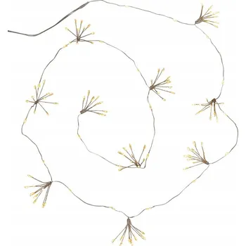 Vánoční světelná dekorace Světelný řetěz Star Trading 140 cm na baterie, stříbrný