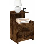 vidaXL Noční stolky 2 ks se 2 zásuvkami, kouřový dub 40x36,5x62 cm