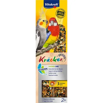 Krmivo pro ptáka Vitakraft krekry Feather Care pro velké papoušky 2 kusy