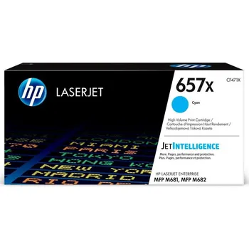 HP 657X Azurová originální tonerová kazeta LaserJet s vysokou výtěžností