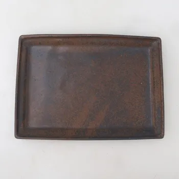 Květináč Bonsai podmiska obdélník 19,5 x 14 x 1,5 cm - hnědá