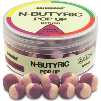 Boilie Haldorádó Pop-Up N-Butyric Method 30g Kyselina máselná/Švestka 9+11mm
