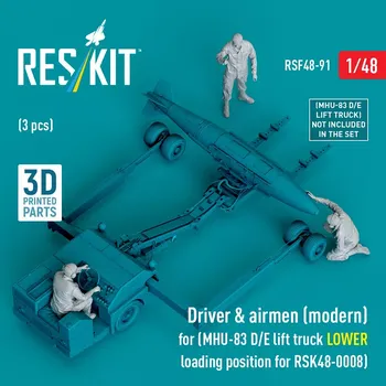 Plastikový model Reskit 1/48 Driver & airmen (modern) (for RSK48-0008)