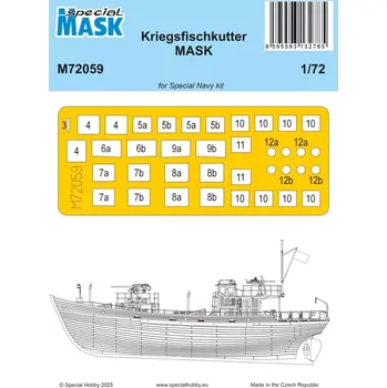 Plastikový model Special hobby 1/72 Mask for Kriegsfischkutter (SP.NAVY)