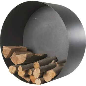 police Kruhová police na dřevo k upevnění na zeď