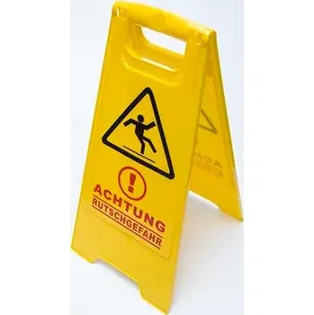 Výstražná cedule Pozor mokrá podlaha - německá