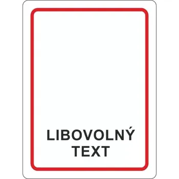 Samolepicí dekorace na vozidlo Samolepka libovolný text 120 x 160 mm