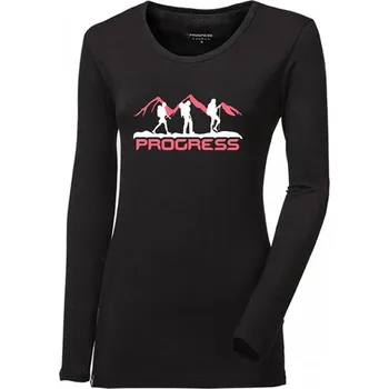 Dámské tričko Triko dlouhé dámské Progress SONJA Track Lady černé Velikost: S