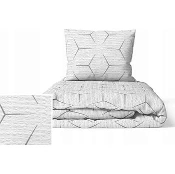 Povlečení Sada povlečení z kůry 160x200cm, Bavlna , vzor: Milano White
