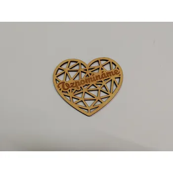 Vánoční dekorace Dřevěný výřez srdce vzpomínáme vel.2