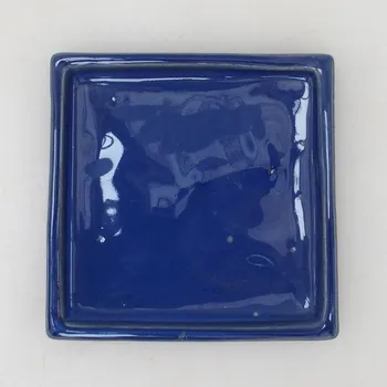 Květináč Bonsai podmiska čtverc M - 10 x 10 x 1,5 cm - modrá