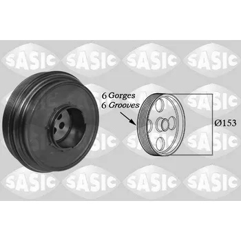 Rozvod motoru Řemenice na klikovou hřídel SASIC 2150067