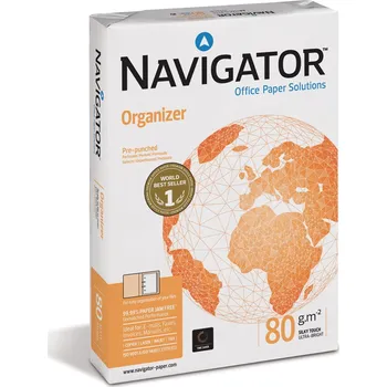Papír pro tiskárny Navigator Organizer A4, 80 g, 4-děrování , 500 listů