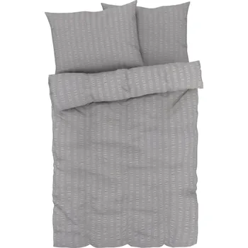 Povlečení LIVARNO home Krepové ložní povlečení, 200 x 220 cm, 70 x 90 cm (šedá)