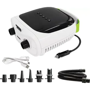 Kompresor Stermay HT737Plus Elektrická AKU vzduchová pumpa k člunům a paddlebordům 12V/4000 mAh s LCD displejem, dobíjecí – 20 PSI