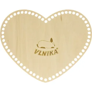 Příze Bellatex Dno víko překližkové 20x18cm / otvory 8mm přírodní srdce s králíčkem