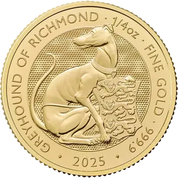 Royal Mint Zlatá investiční mince Greyhound 1 Oz | Tudor Beasts | 2025 | 31,1 g