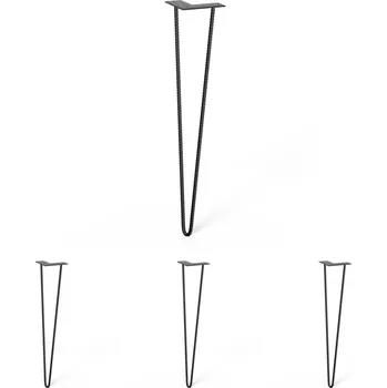 Stolová podnož Walteco Nábytková noha Hairpin Roxor II, výška 710mm, šikmá, černá Množství: 4 ks