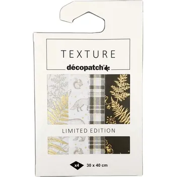 Umělecký papír Papíry na decoupage Texture (4ks) č.2