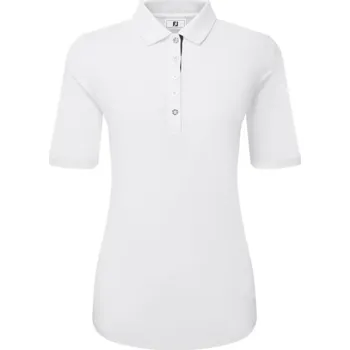 FootJoy Half Sleeve Ruched Lisle dámské polo, bílé dámské, S