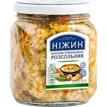 Sterilizované&nbsp;konzervy&nbsp;Rassolnik 450g Nižyn