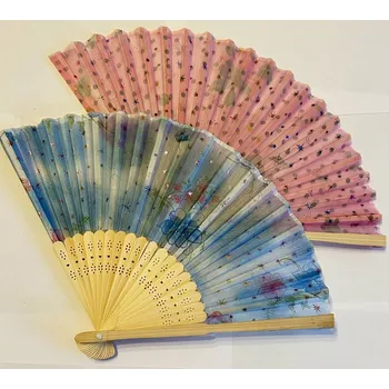 Dřevěný vějíř s látkou 1+1