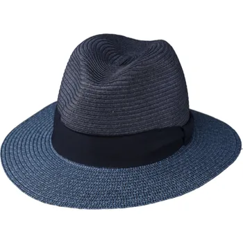 Klobouk Fiebig - Headwear since 1903 Letní modrý fedora klobouk od Fiebig - Traveller Toyo - modrý Velikost: 56 cm