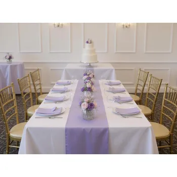 ubrus HEDVA ČESKÝ BROKÁT Ubrus PESh běhoun 40x140 HLADKÝ fialová