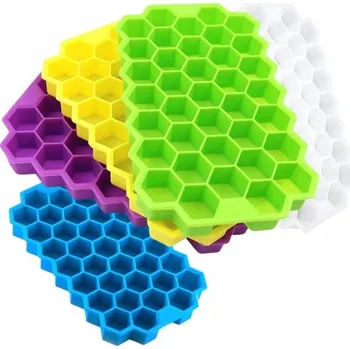 Tvořítko na led SADA 5X FORMA NA LED SILIKONOVÁ FORMIČKA NA 37 KOSTEK LEDU