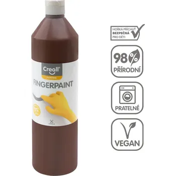 Speciální výtvarná barva Creall - barva prstová, 750 ml hnědá