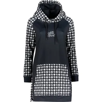 Dámská mikina Dámská funkční prodloužená mikina premium ALTISPORT VOJ/ALW048MI03 ČERNOBÍLÁ L