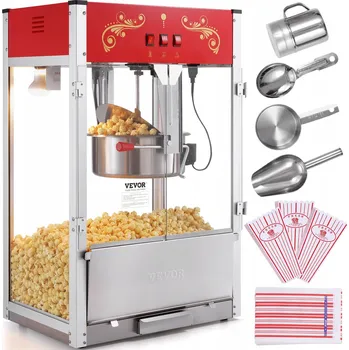 Popkornovač Stroj na popcorn Vevor RC-8238 červený 1615 W