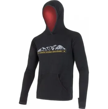 Pánská mikina Mikina pánská SENSOR MERINO UPPER MOUNTAINS černá Velikost: S