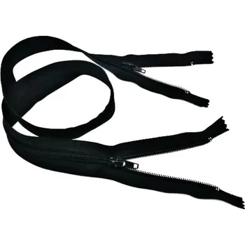 Zip Zdrhovadlo zip plastový 80cm nedělitelný 2 jezdce šíře 6mm temně modrá