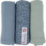 LODGER Swaddler Flower Tribe 3balení 70 x 70 cm Ocean