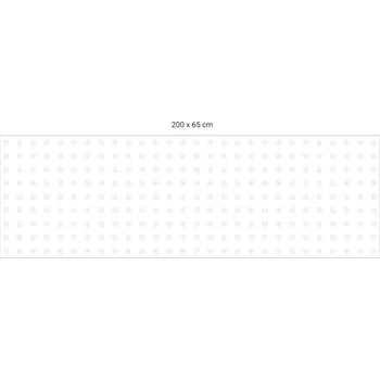 Tapeta FUGU Pruh za postel - Puntíky šedá Varianta ochrany zdi: Delší strana postele 200x65 cm