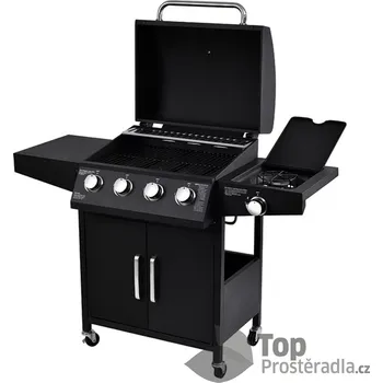 Zahradní gril Zahradní plynový gril GFTOP s bočním ohřívačem