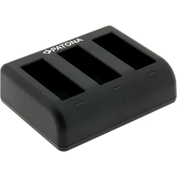 Digitální kamera PATONA nabíječka Triple DJI Osmo Action 3,4,5 Nabíječka, pro 3 baterie, kompatibilní s DJI Osmo Action 3, 4, 5, USB-C PT1422