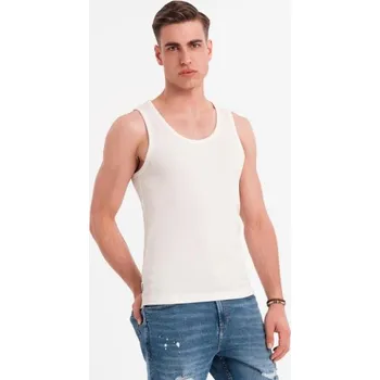 Pánské tílko Ombre Clothing Základní pánské bílé tílko V1 TSBT- 0239