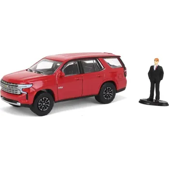 autíčko Chevrolet Tahoe LT Texas Edition 2022 s figurkou 1:64 Chevy Tahoe - kovový model auta 1/64