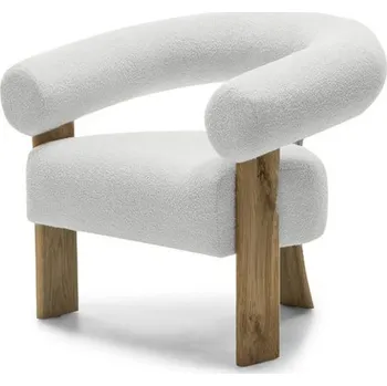 Křeslo Bílé designové křeslo KOKEI, dub Now or never 01