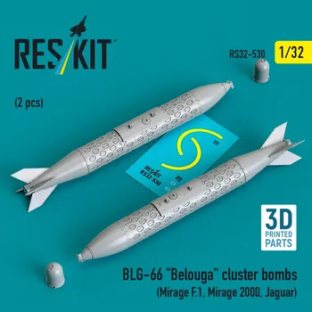 Plastikový model Reskit 1/32 BLG-66 'Belouga' cluster bombs (2 pcs.)