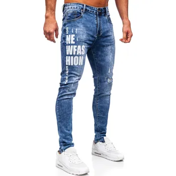 Pánské kalhoty Modré pánské džíny slim fit Bolf TF292 - 31/M