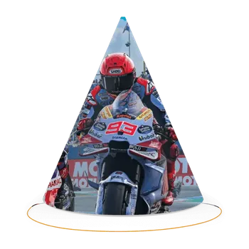 Party dekorace Papírové party čepičky Moto GP 6ks