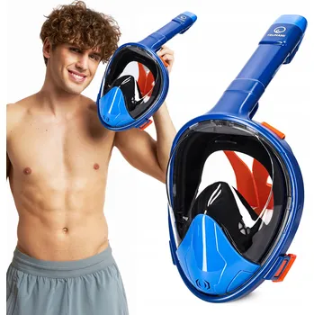 Potápěčská maska Potápěčské Brýle Tsunami celoobličejová s trubičkou L/XL modrá