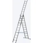 Třídílný víceúčelový žebřík 3 x 11, nosnost 150 kg