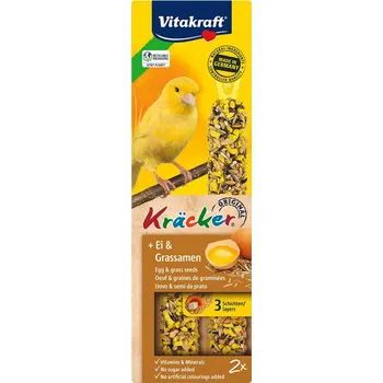 Pro ptáka Vitakraft krekry s vejcem a travními semeny pro kanárky 5× 2 ks