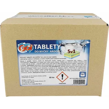 Přípravek do myčky GO! - tablety do myčky All in One, 60 ks